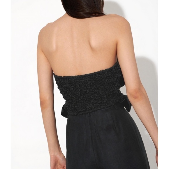 NWT Mara Hoffman Cropped Popcorn Muriel Ruffle Top - Picture 4 of 6